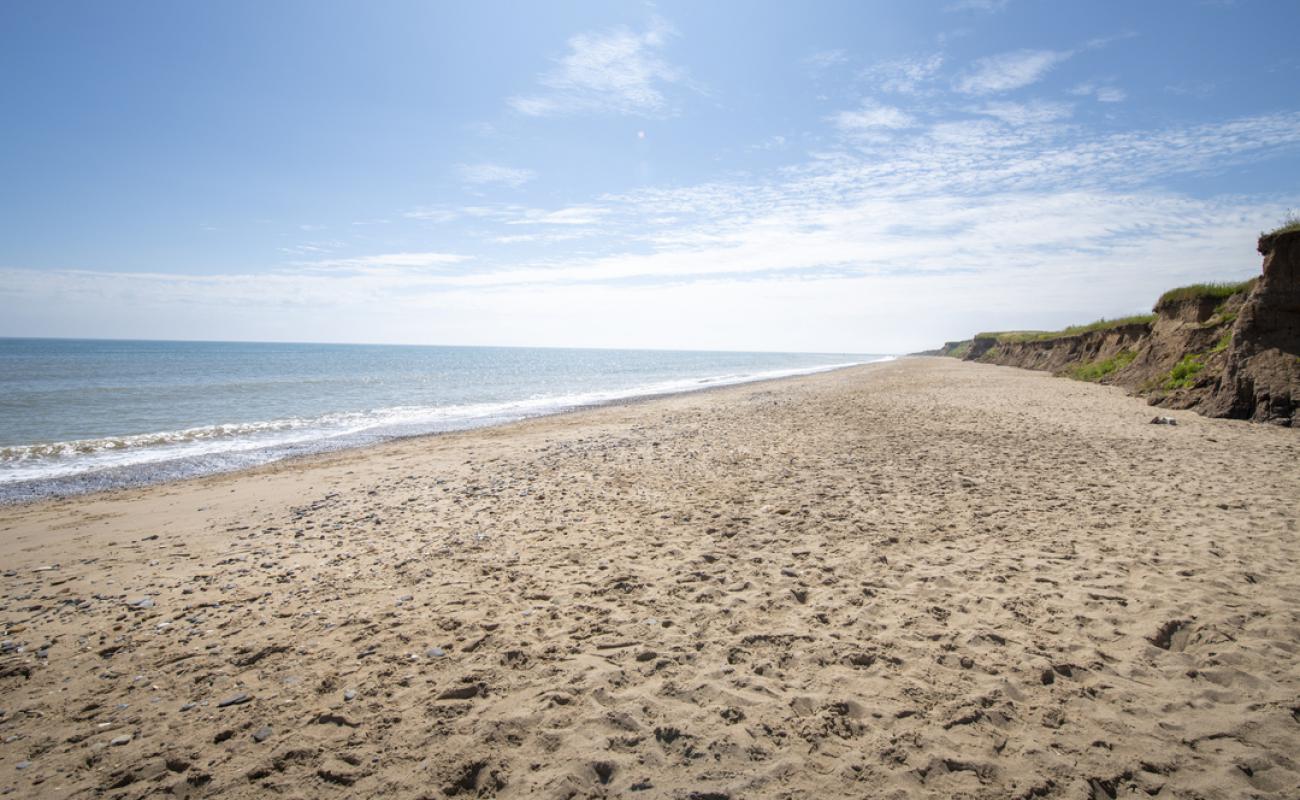 Photo de Plage de Barmston avec sable beige & galets de surface