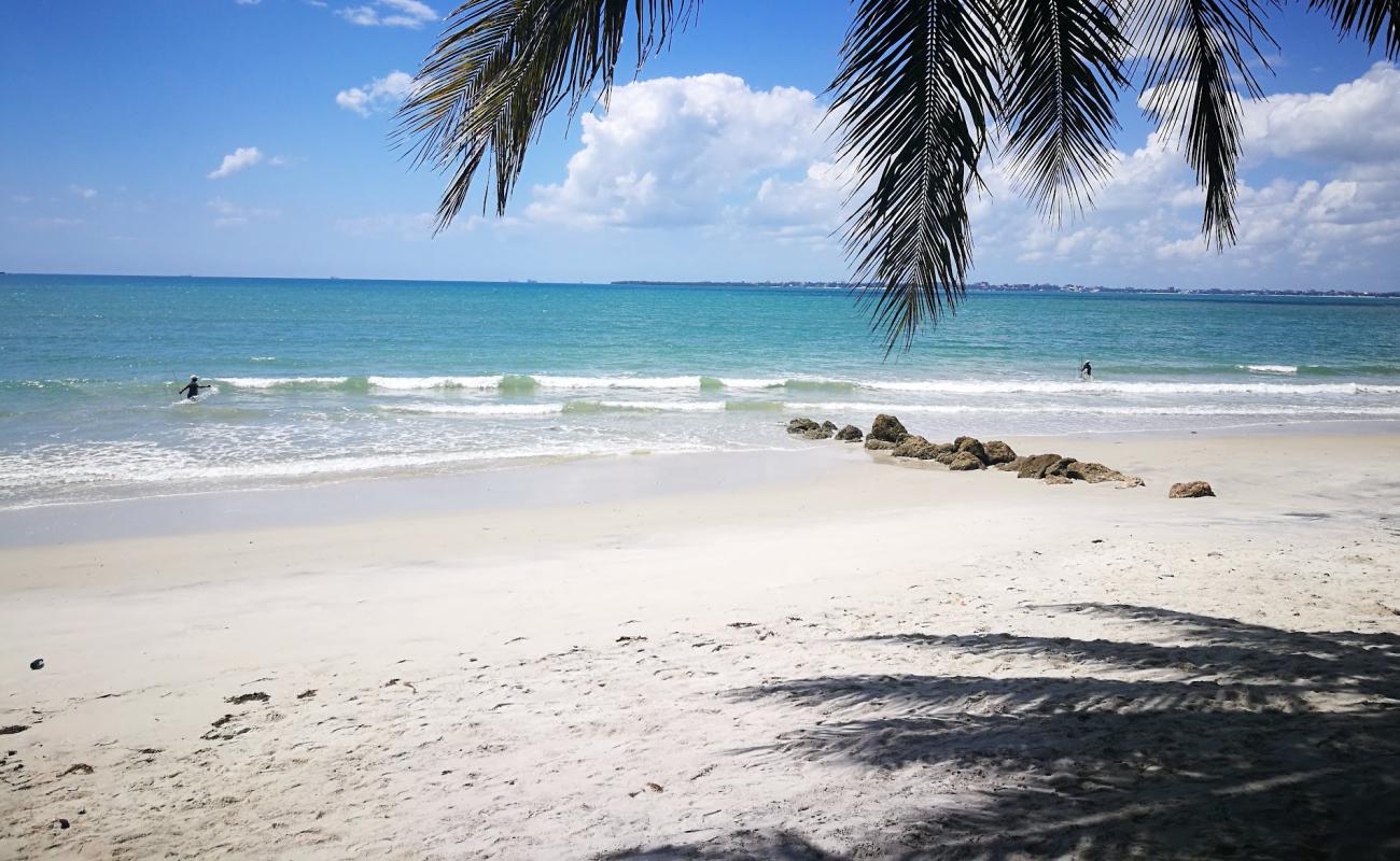 Photo de Mbongoland beach avec sable lumineux de surface