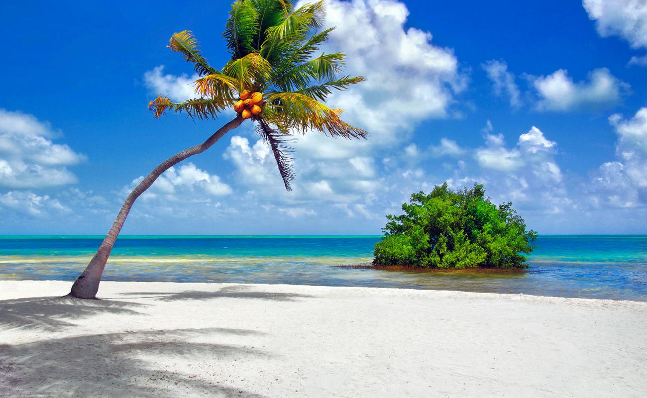 Photo de The Moorings beach avec sable beige de surface