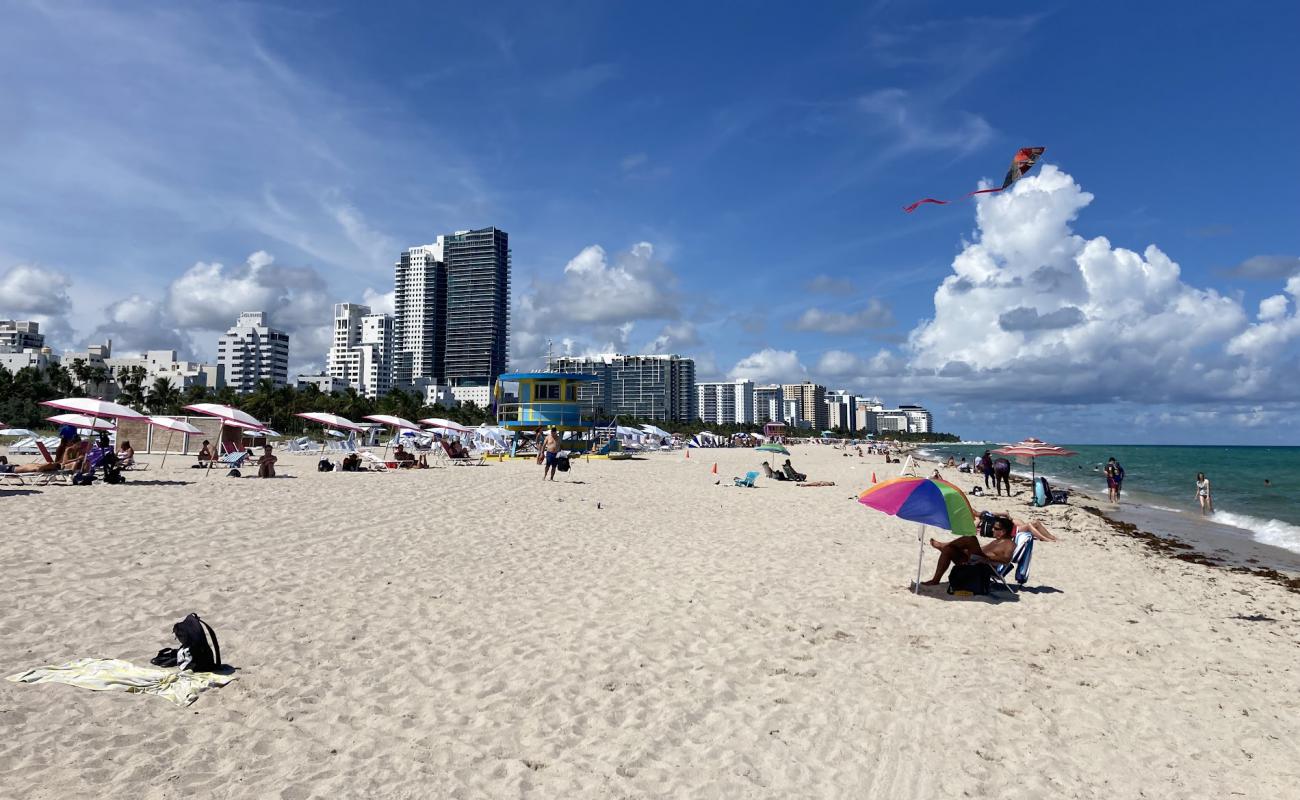 Photo de Plage du Sud de Miami avec sable fin et lumineux de surface