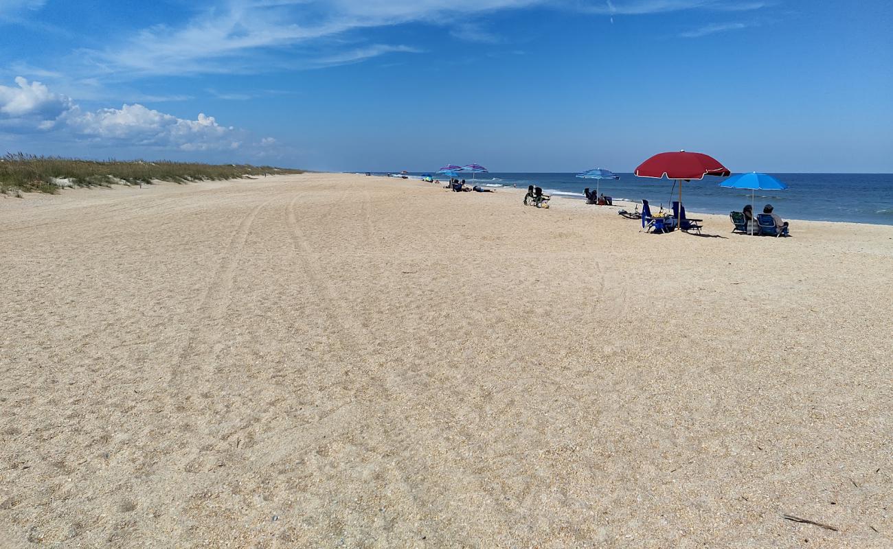 Photo de Anastasia beach avec sable coquillé beige de surface