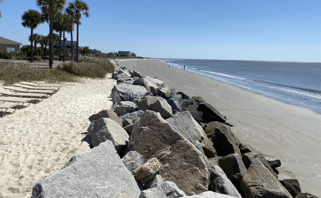 Photo de Seabrook Island beach avec sable gris de surface