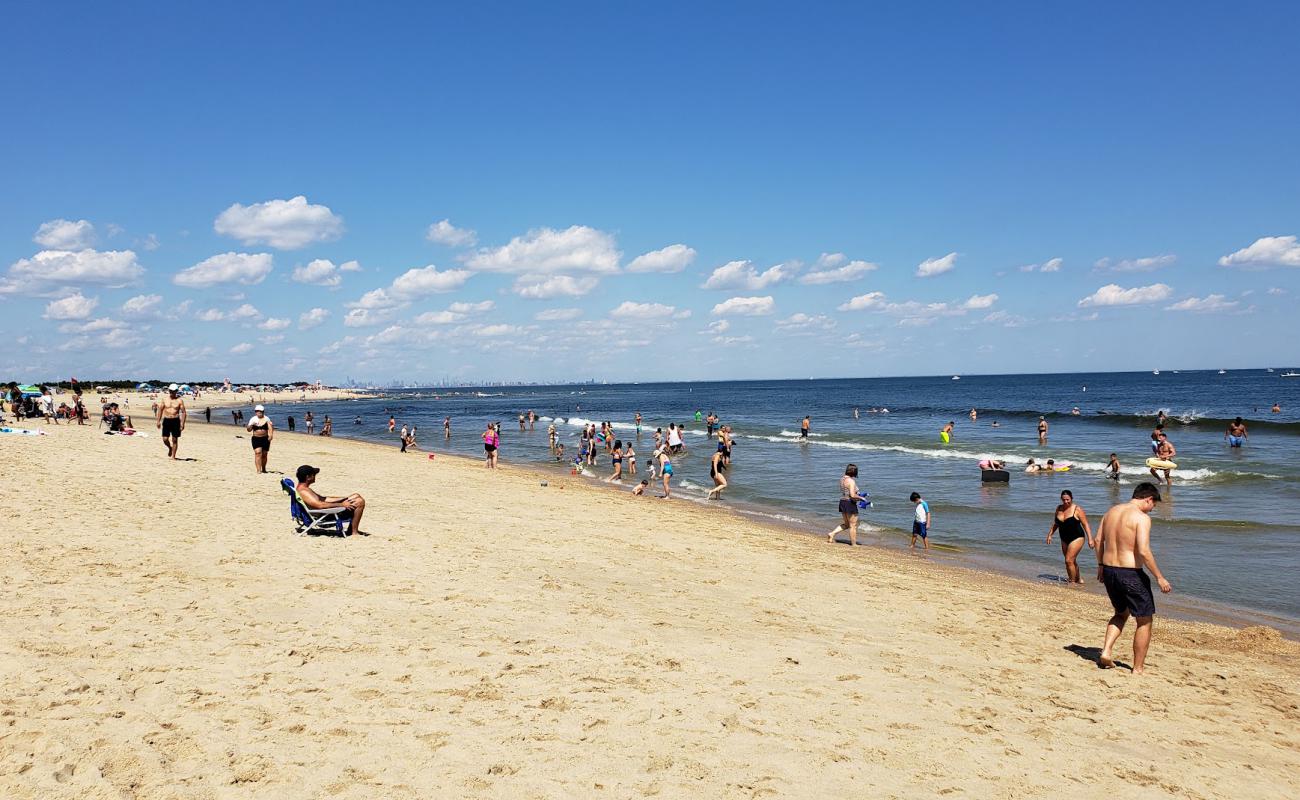 Photo de New Jersey Beach avec sable beige de surface