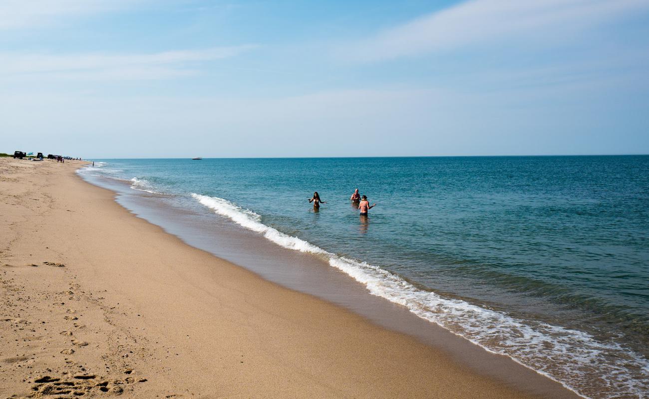 Photo de Great Point Beach avec sable beige de surface