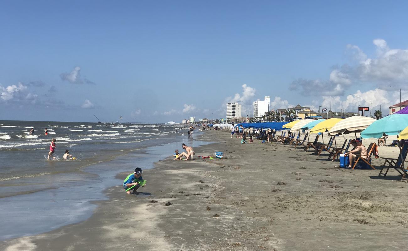 Photo de Galveston beach avec sable gris de surface