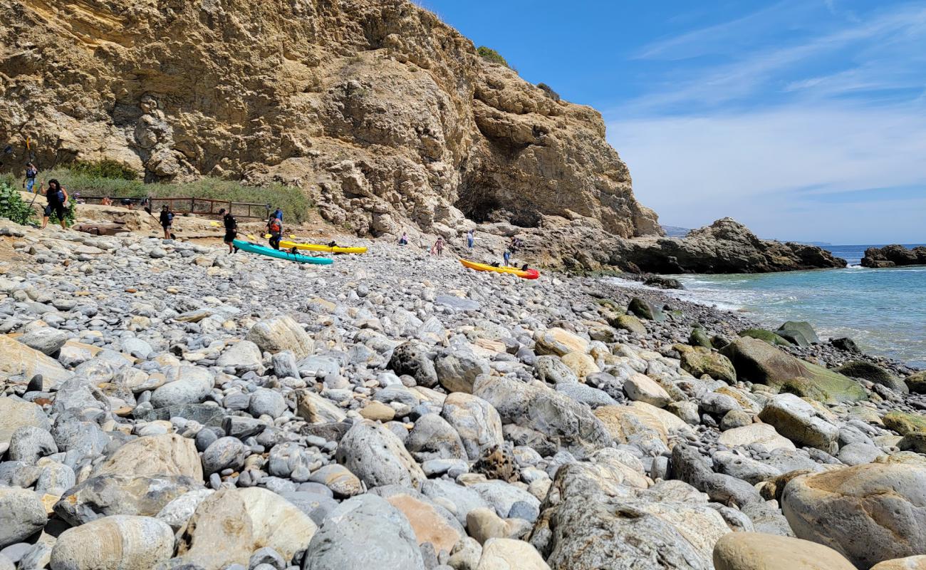 Photo de Terranea Beach avec sable gris avec roches de surface