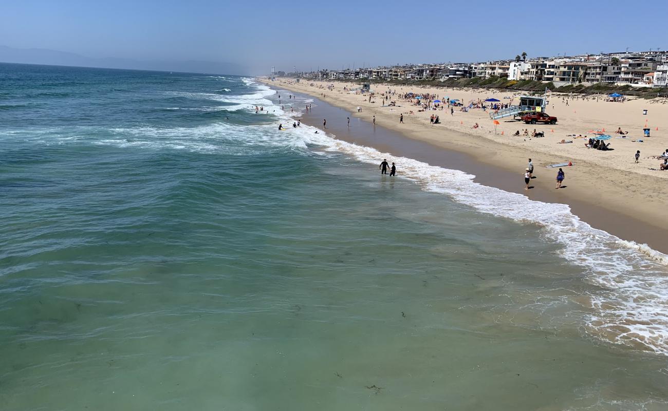 Photo de Hermosa Beach L.A. avec sable lumineux de surface