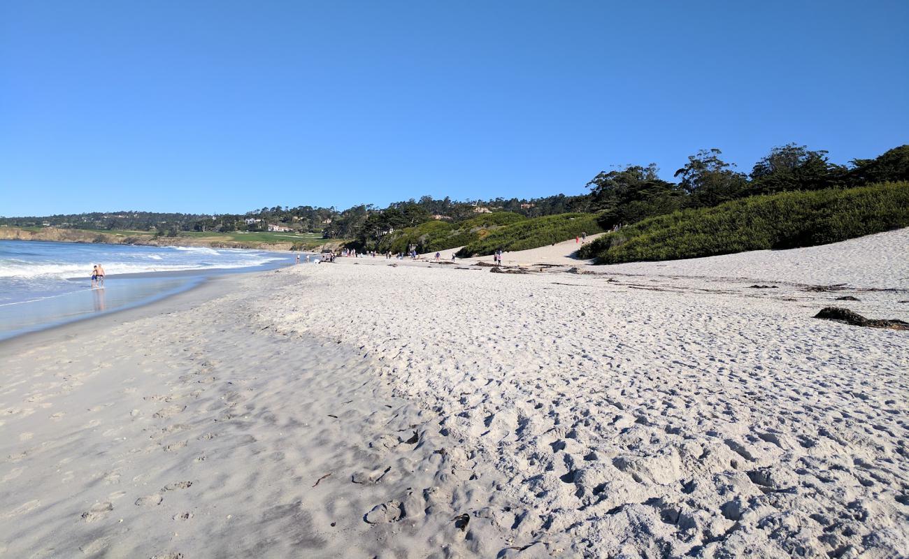 Photo de Carmel Beach avec sable fin blanc de surface