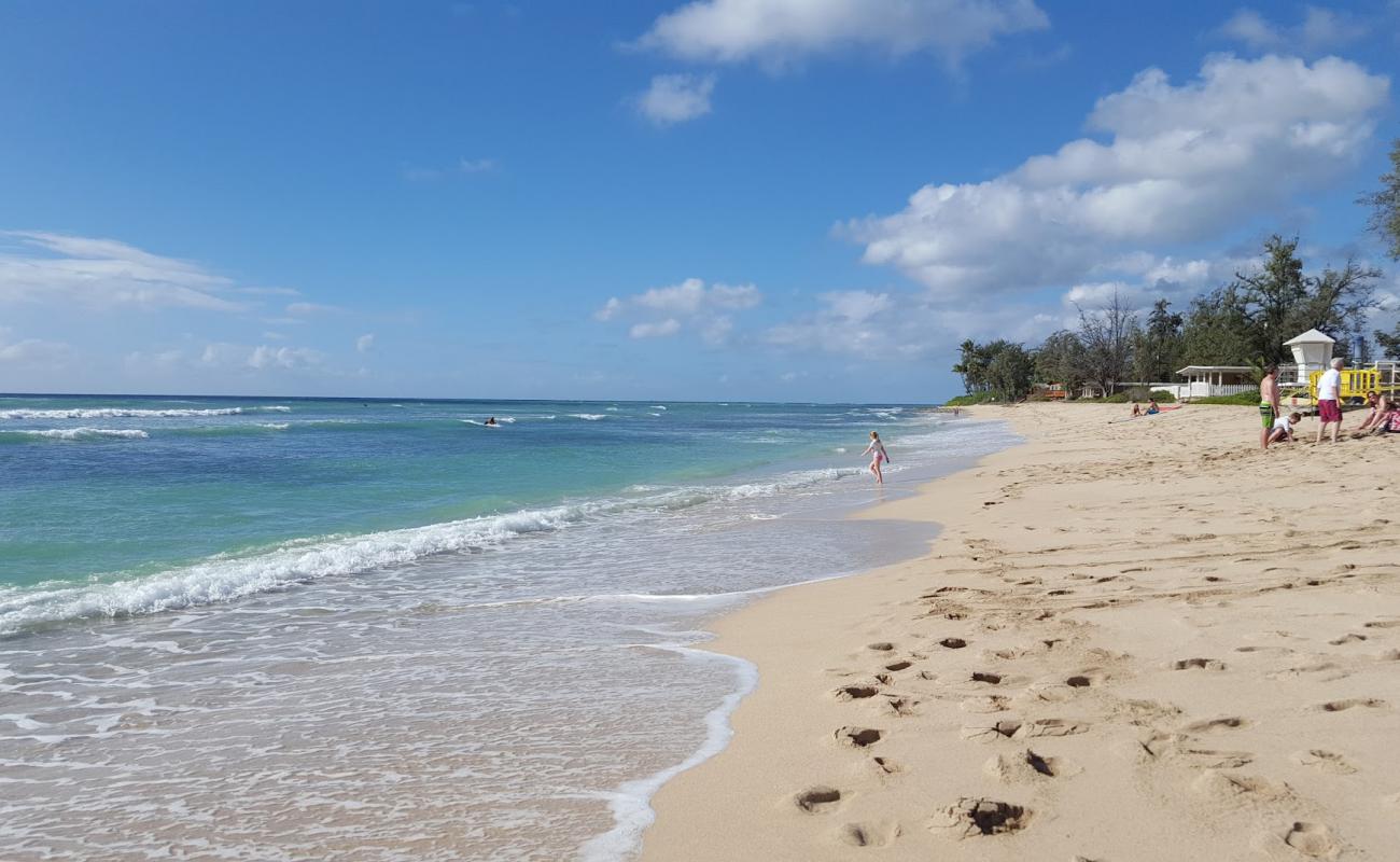 Photo de White Plains Beach avec sable fin et lumineux de surface