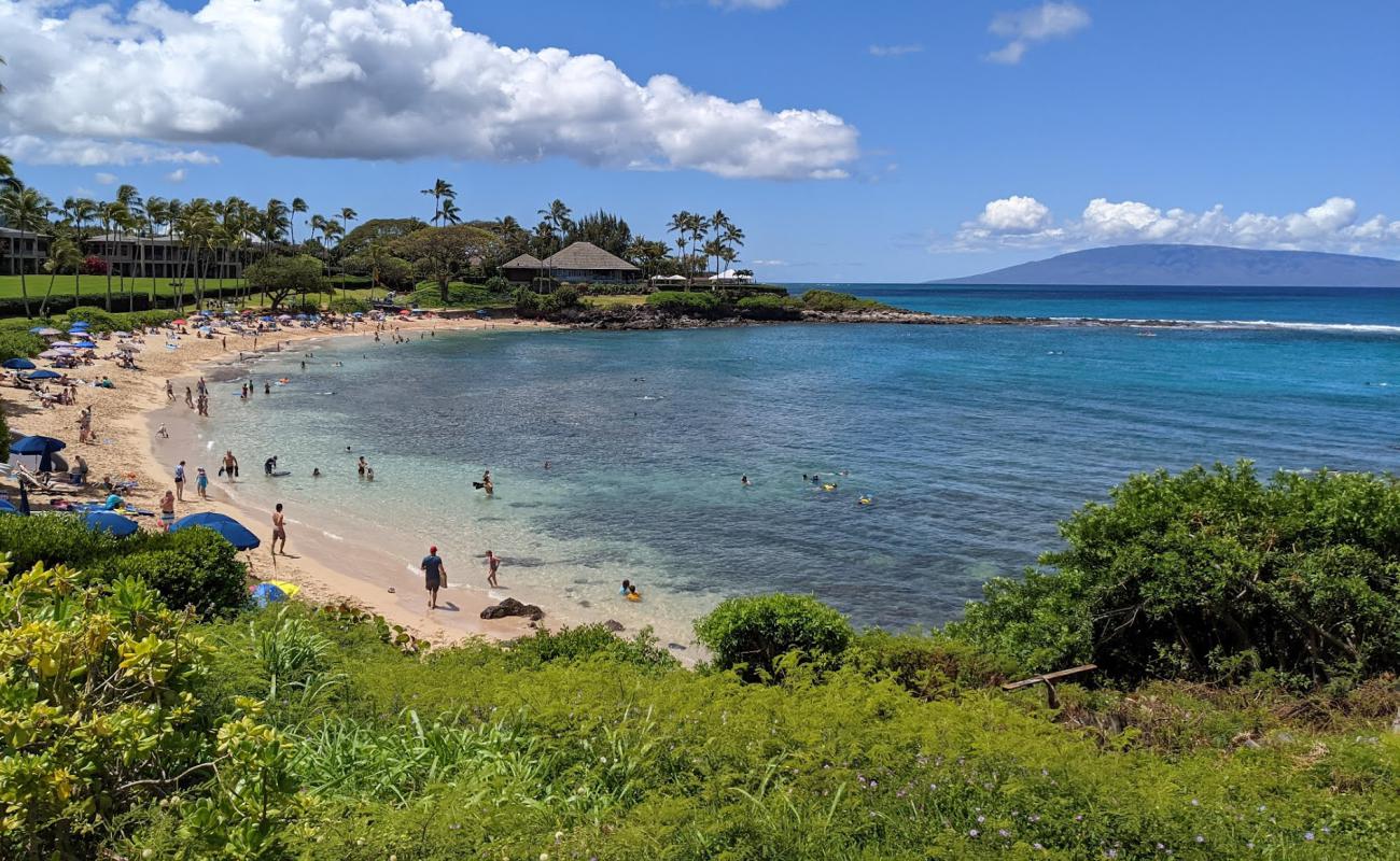 Photo de Plage de Kapalua Bay avec sable fin et lumineux de surface