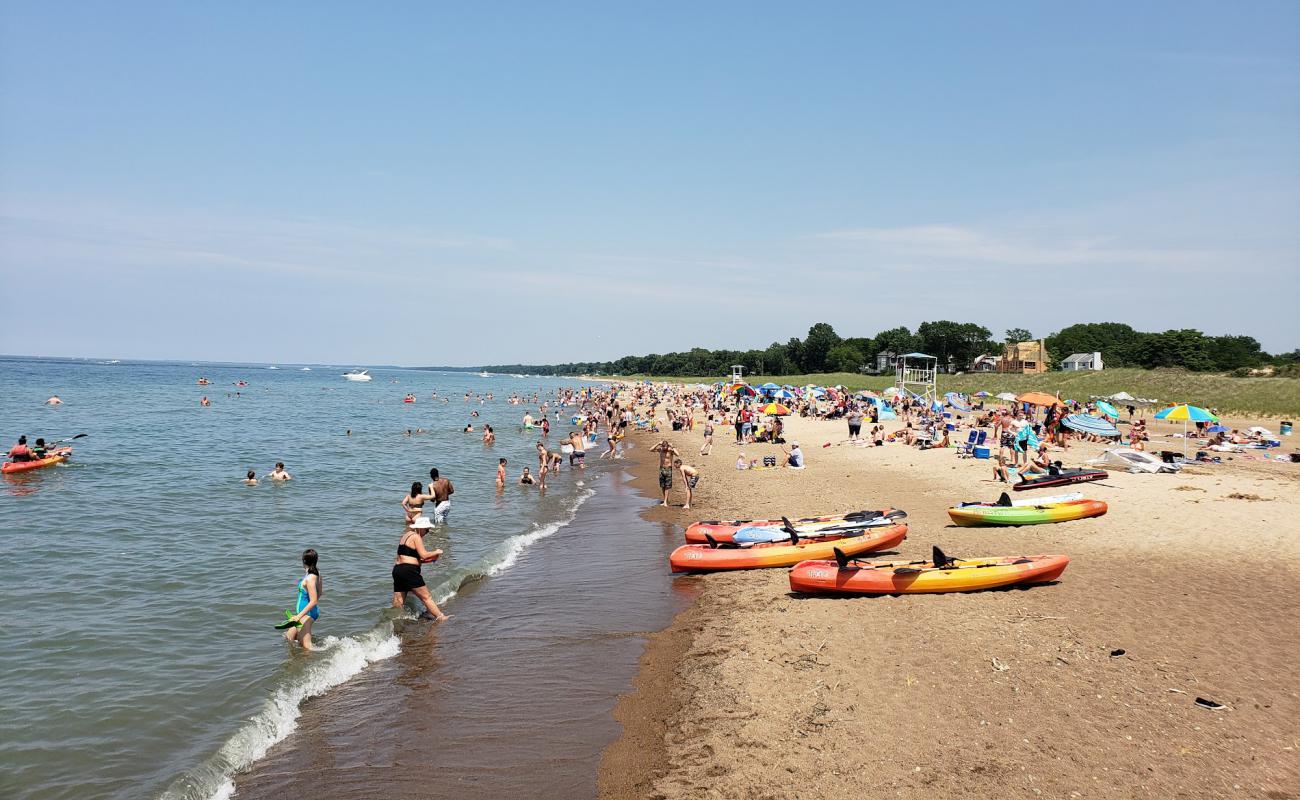 Photo de New Buffalo Beach avec sable lumineux de surface