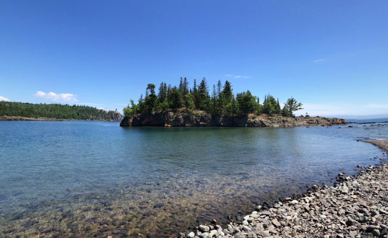 Photo de Pebble Beach avec caillou gris de surface