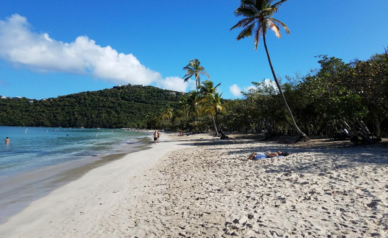 Photo de Magens Bay beach avec sable fin et lumineux de surface