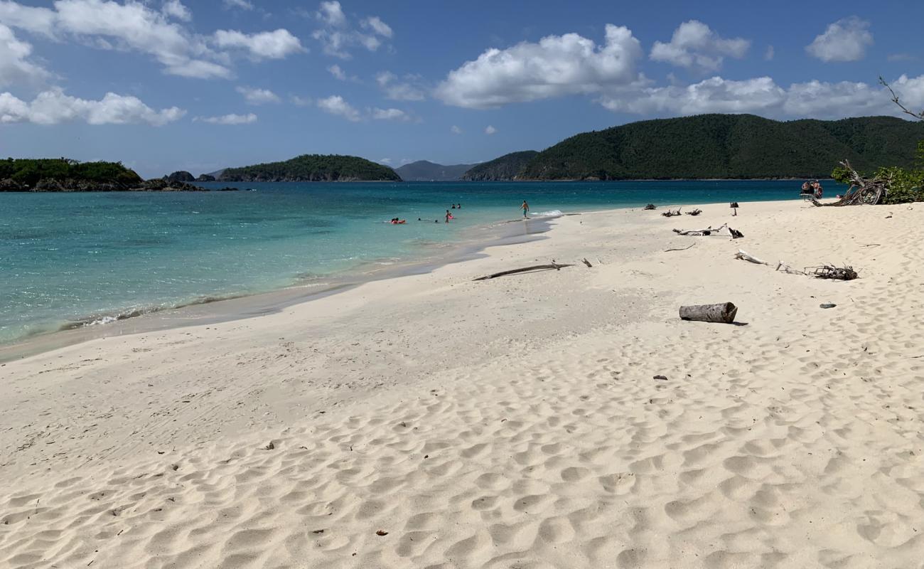 Photo de Little Cinnamon beach avec sable fin et lumineux de surface