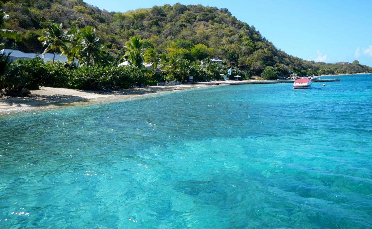 Photo de Cooper Island beach avec sable fin et lumineux de surface