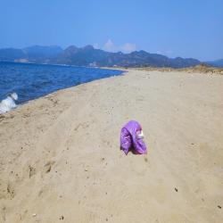 Photo de Pamucak beach avec droit et long